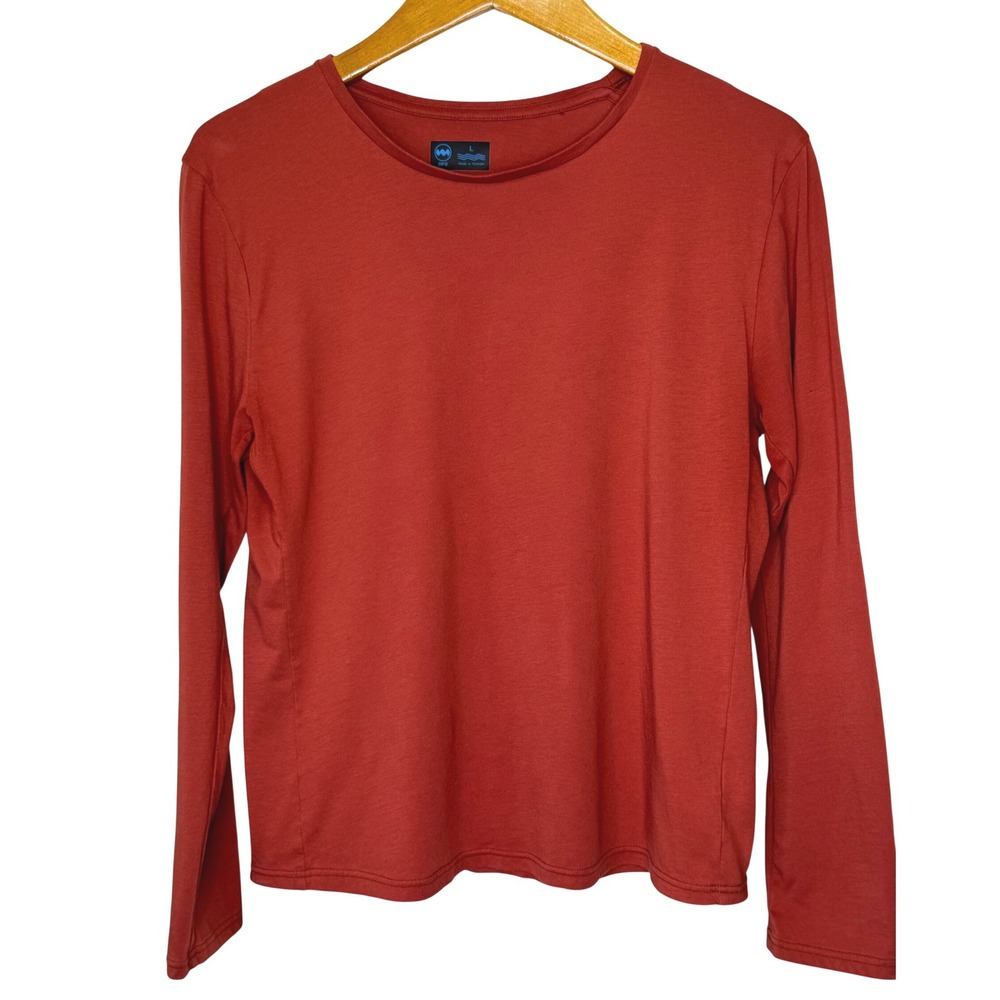 Janji Long Sleeve T-Shirt Womens Large Orange